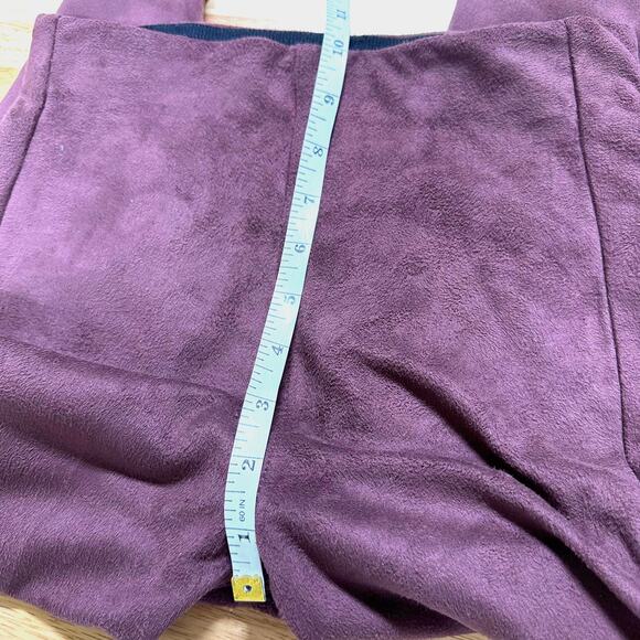 Rag & Bone NWT Embroidered Faux Suede Slim Leg Pants Burgundy Size XS Pull-On - Picture 10 of 13
